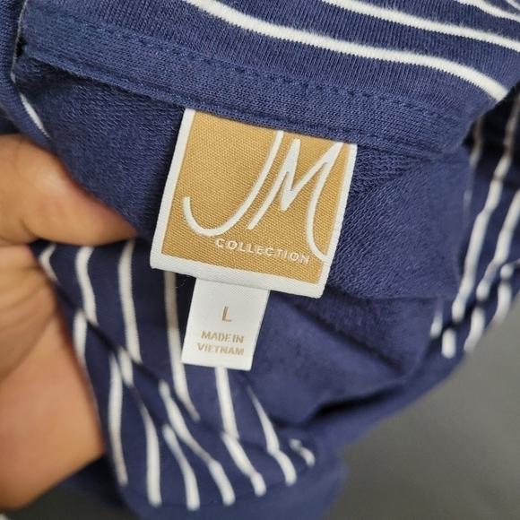 JM Collections Rain Wind Jacket Women's Large Navy Blue - Picture 6 of 12